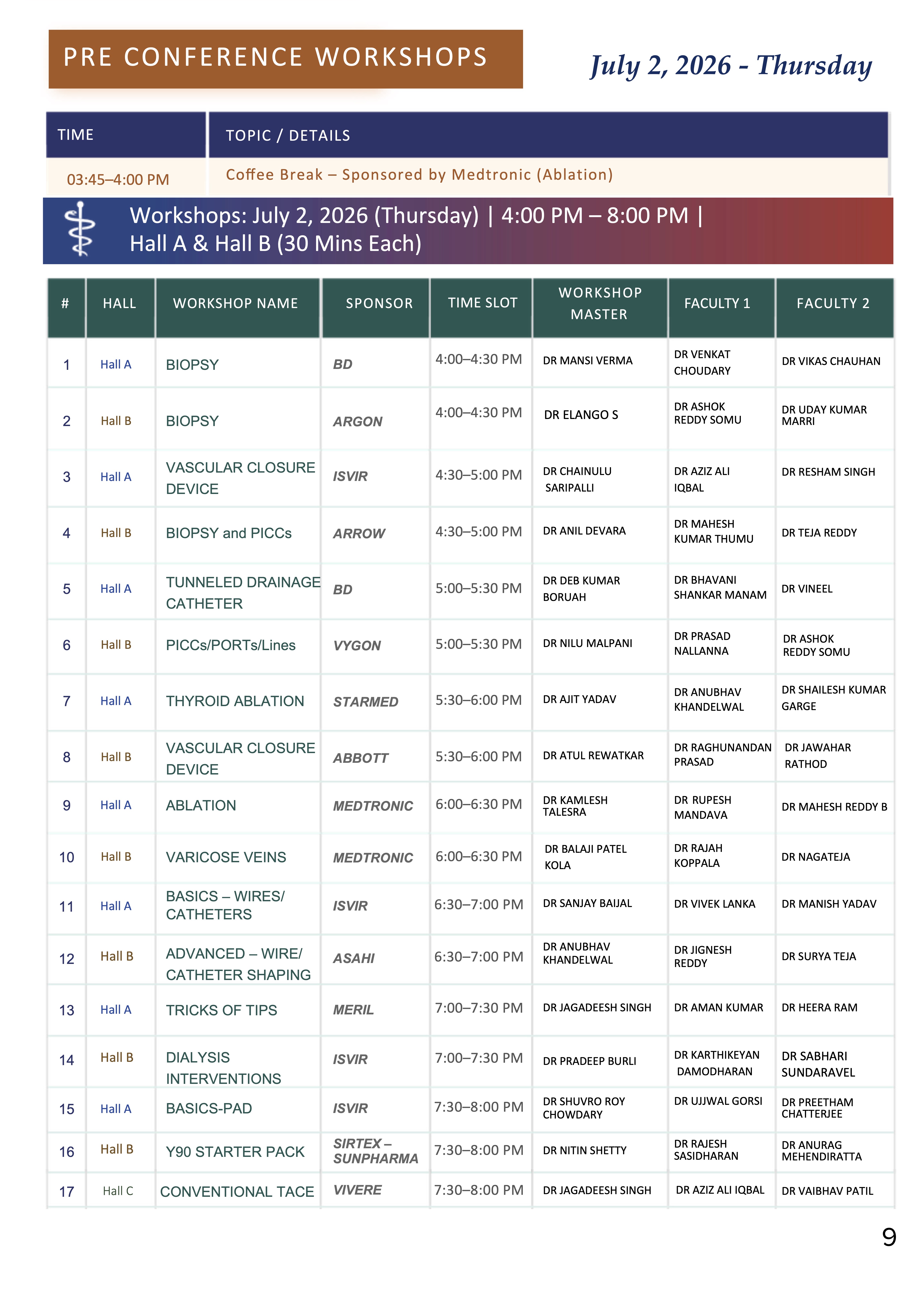 ISVIR Workshop Schedule Page 1